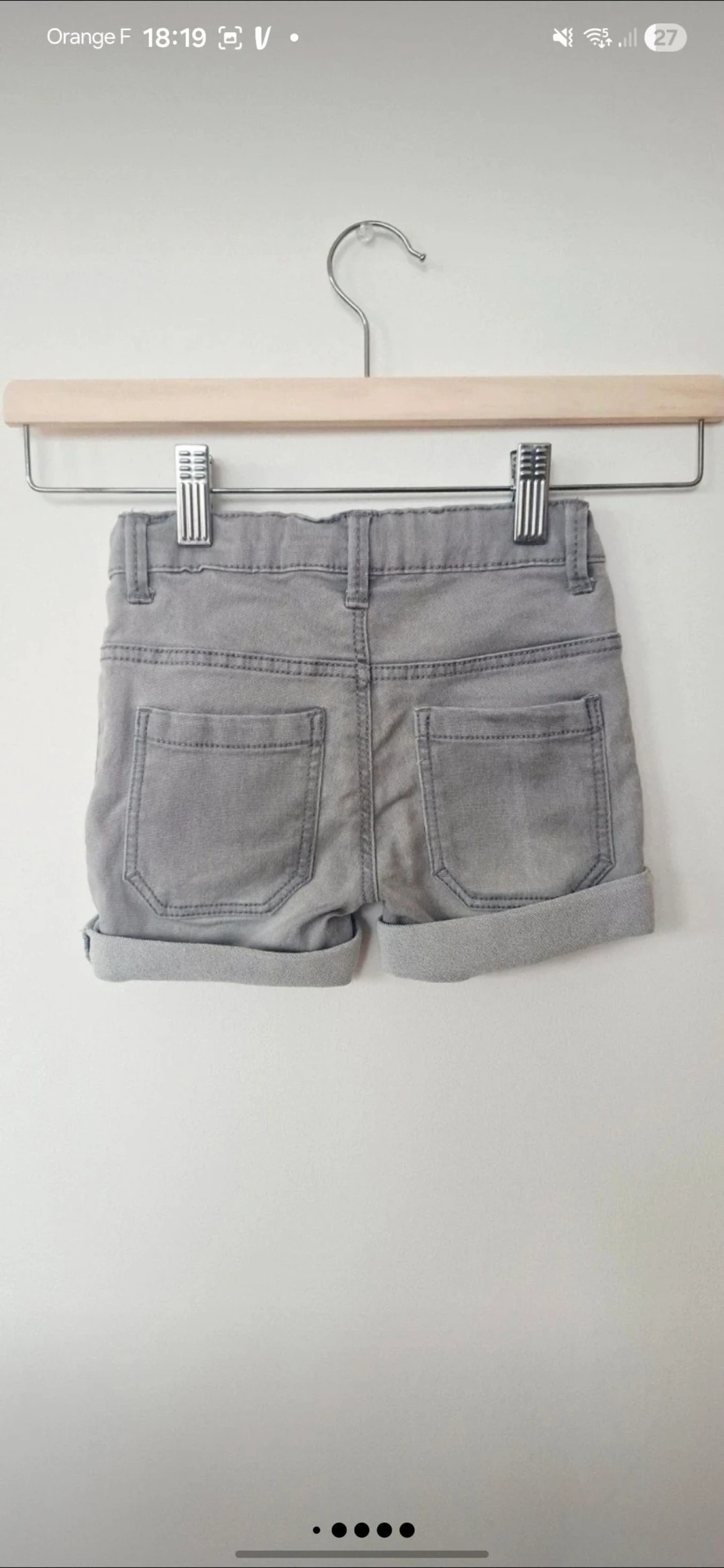 ❤️ Cute grey denim shorts – size 98 cm 3 years – – photo 7